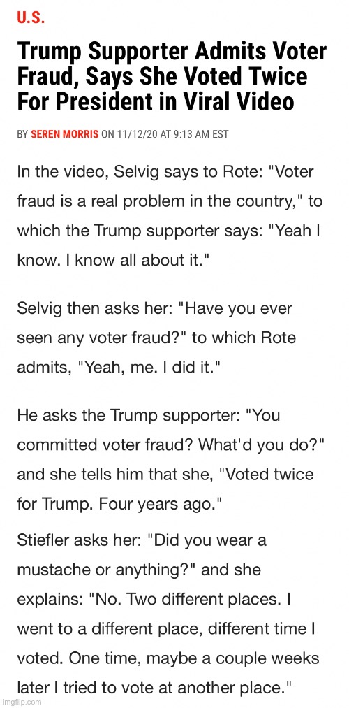 Trump voter fraud Blank Meme Template