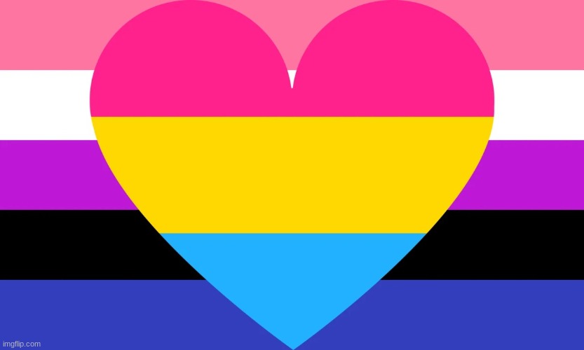 Basically my gender and sexuality. | image tagged in genderfluid pansexual flag | made w/ Imgflip meme maker