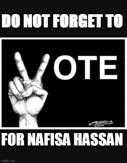 Vote | DO NOT FORGET TO; FOR NAFISA HASSAN | image tagged in vote | made w/ Imgflip meme maker