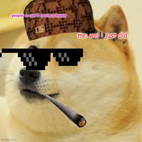 doge | people: u can't revive a meme; me: wel i just did | image tagged in memes,doge | made w/ Imgflip meme maker