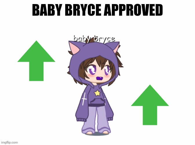 BABY BRYCE APPROVED | image tagged in bebe bryce | made w/ Imgflip meme maker