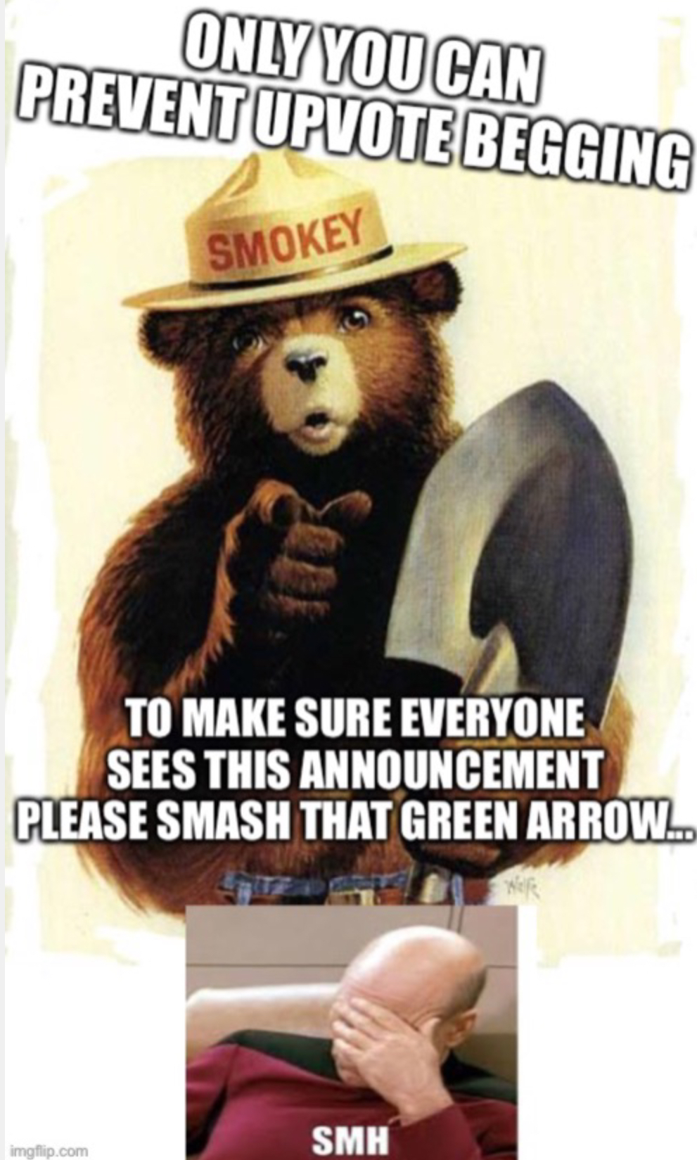 Only you can prevent upvote begging Blank Template Imgflip