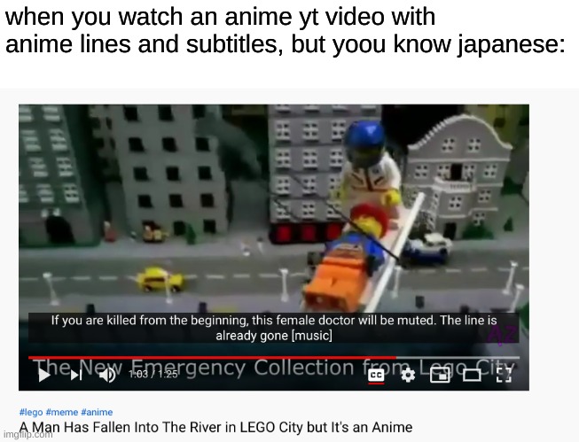 Isbjørn Uventet hul Anime a man has fallen into the river in lego city Memes & GIFs - Imgflip
