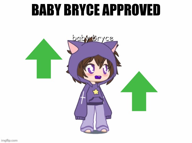 BABY BRYCE APPROVED | image tagged in bebe bryce | made w/ Imgflip meme maker