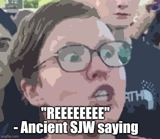 SJW | "REEEEEEEE"; - Ancient SJW saying | image tagged in sjw | made w/ Imgflip meme maker