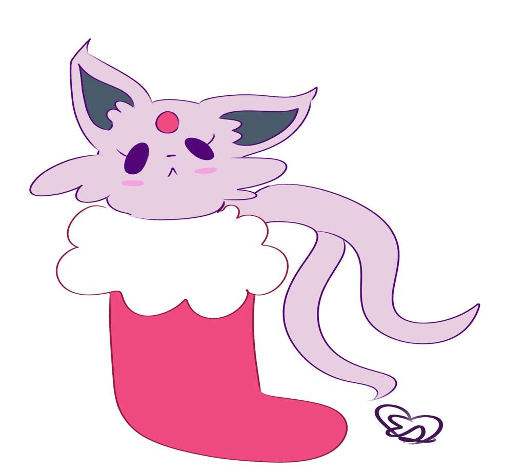 Espeon in a stocking Blank Meme Template