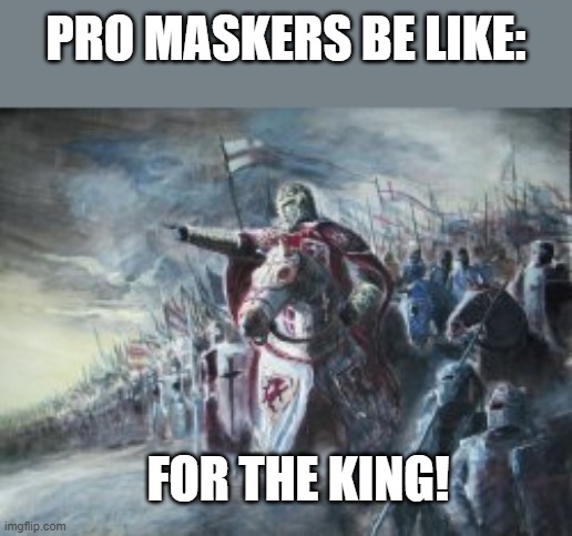 PRO MASKERS BE LIKE: FOR THE KING! | made w/ Imgflip meme maker