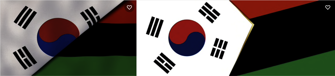 High Quality Korean Pan African Flag Blank Meme Template