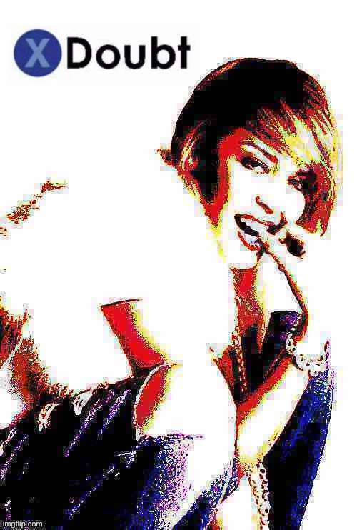 High Quality Kylie X doubt 13 deep-fried 1 Blank Meme Template