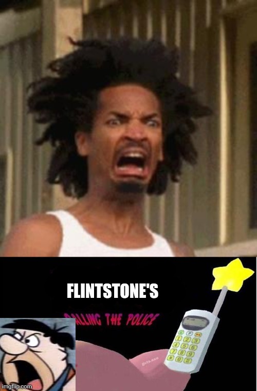 FLINTSTONE'S | image tagged in crab man eww,kirby's calling the police | made w/ Imgflip meme maker