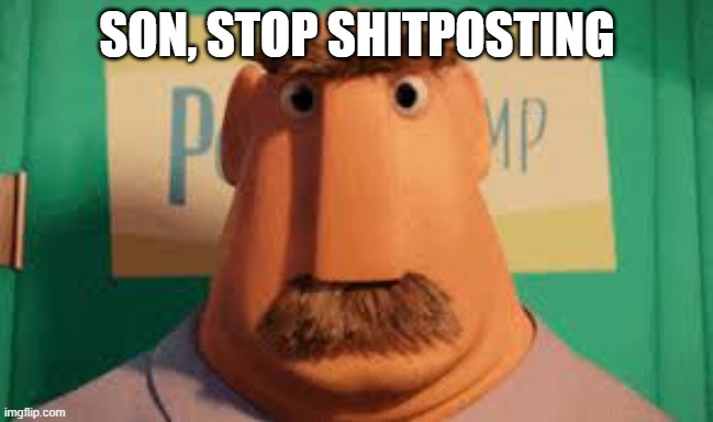 SON | SON, STOP SHITPOSTING | image tagged in funny | made w/ Imgflip meme maker