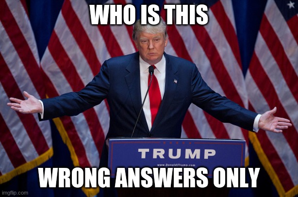 oh boy | WHO IS THIS; WRONG ANSWERS ONLY | image tagged in donald trump | made w/ Imgflip meme maker