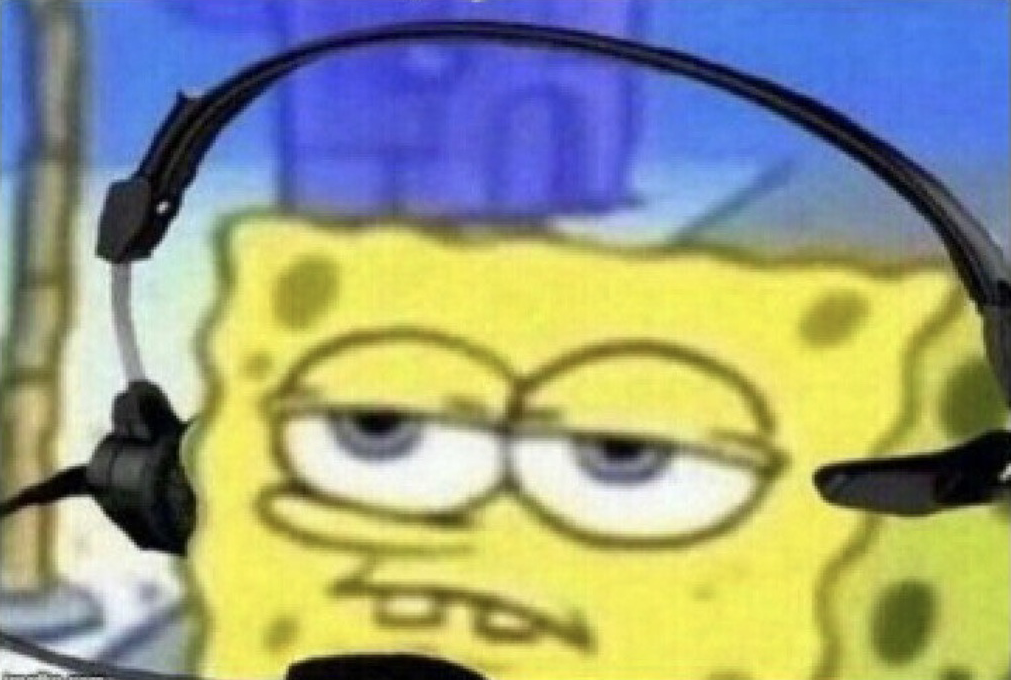 High Quality Headset spongebob Blank Meme Template