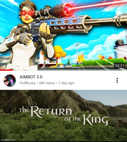 He’s Back Boys | image tagged in return of the king,fearless,fe4rless,fortnite,excited | made w/ Imgflip meme maker