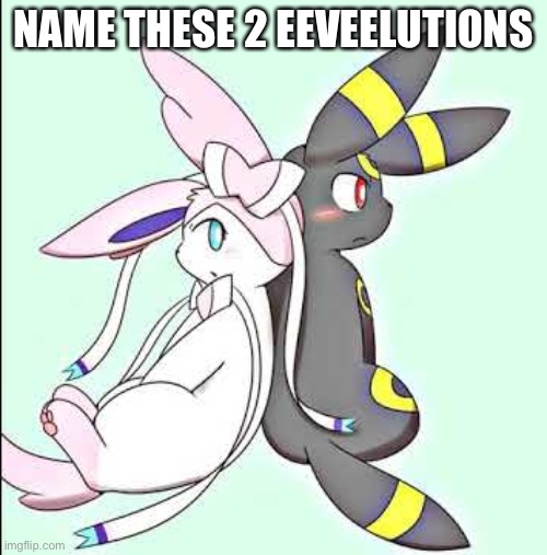 :) | NAME THESE 2 EEVEELUTIONS | made w/ Imgflip meme maker