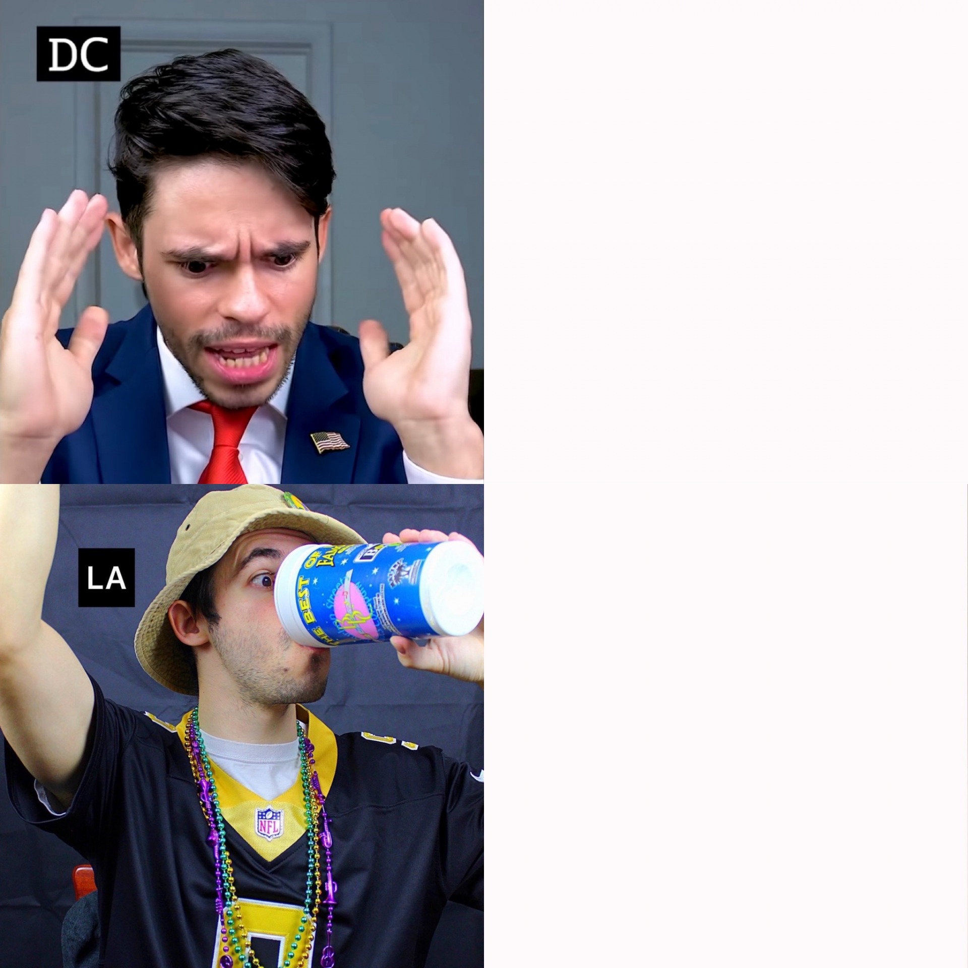 Professional vs Chaotic Blank Meme Template