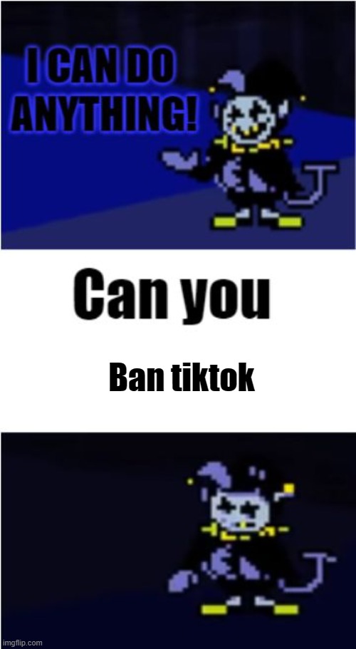 I Can Do Anything | Ban tiktok | image tagged in i can do anything | made w/ Imgflip meme maker