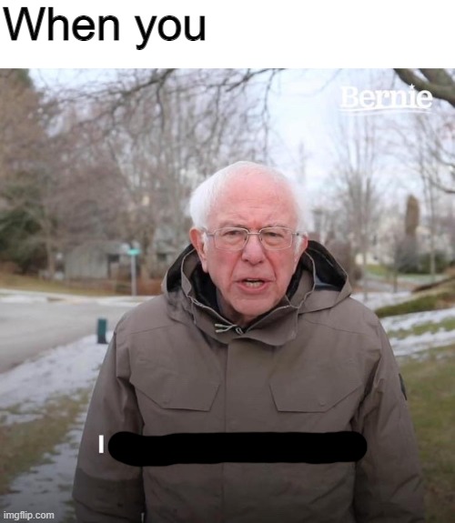 Is this an anti-meme? Yes. They must add an antimeme stream | When you | image tagged in memes,bernie i am once again asking for your support | made w/ Imgflip meme maker