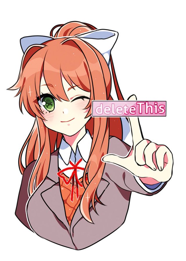 High Quality monika delete this Blank Meme Template