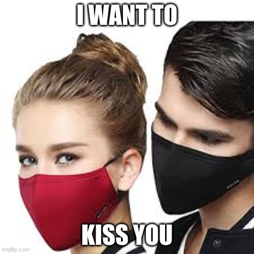 sdafa | I WANT TO; KISS YOU | image tagged in mask couple | made w/ Imgflip meme maker