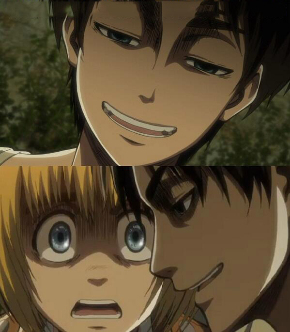 High Quality attack on titan scaring armin Blank Meme Template
