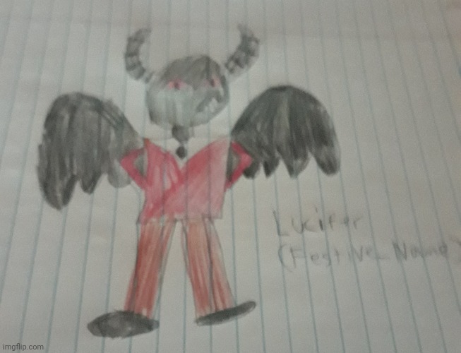 I drew Lucifer. OC credit goes to festive name | image tagged in memes | made w/ Imgflip meme maker