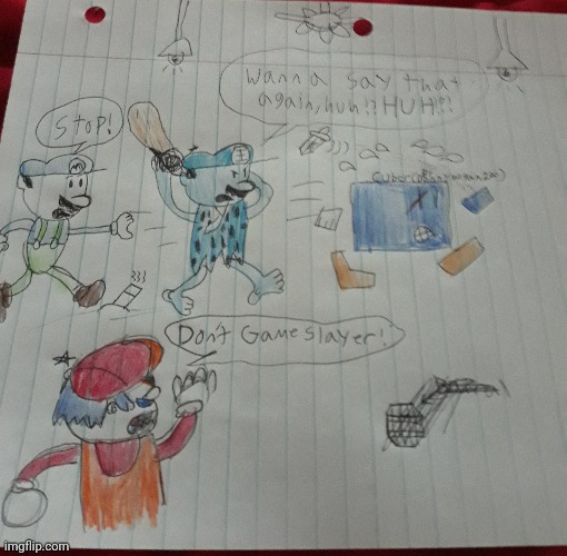 I drew this. Cuber is dannyhogan200s oc | image tagged in memes,funny | made w/ Imgflip meme maker