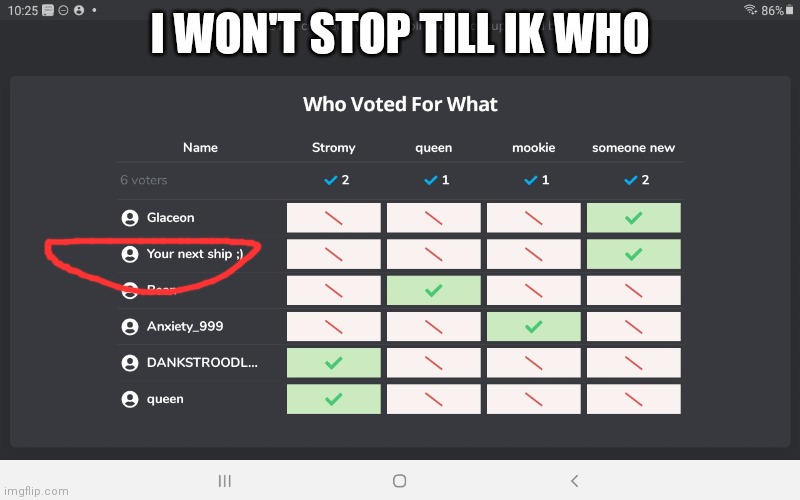 I WON'T STOP TILL IK WHO | made w/ Imgflip meme maker