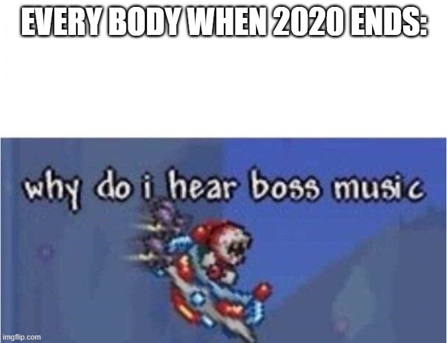 why do i hear boss music | EVERY BODY WHEN 2020 ENDS: | image tagged in why do i hear boss music | made w/ Imgflip meme maker