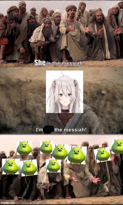 Botan is the Messiah | She | image tagged in he is the messiah | made w/ Imgflip meme maker