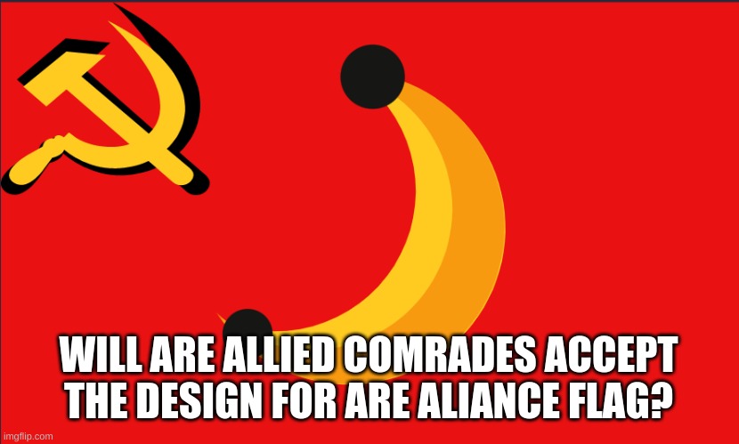 WILL, ARE ALLIED COMRADES ACCEPT THE DESIGN FOR ARE ALLIANCE FLAG? | made w/ Imgflip meme maker