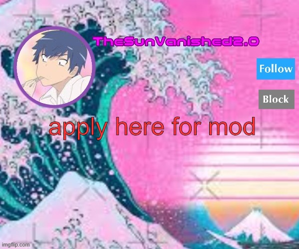 TSV announcement temp | apply here for mod | image tagged in tsv announcement temp | made w/ Imgflip meme maker