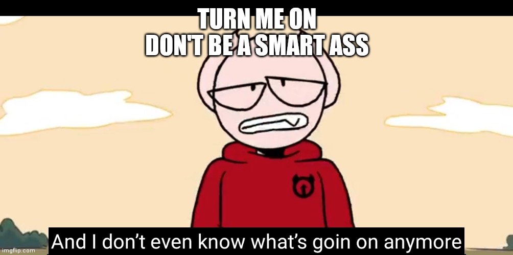 Somethingelseyt | TURN ME ON
DON'T BE A SMART ASS | image tagged in somethingelseyt | made w/ Imgflip meme maker