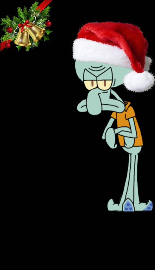 High Quality squidward christmas template Blank Meme Template