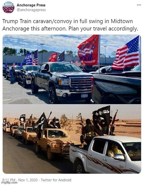 huh that's weird | image tagged in trump isis parade,trump supporters,isis,isis joke,isis jihad terrorists,isis extremists | made w/ Imgflip meme maker