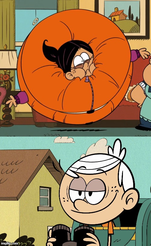 Lincoln sees Puffie Anne | image tagged in the loud house | made w/ Imgflip meme maker