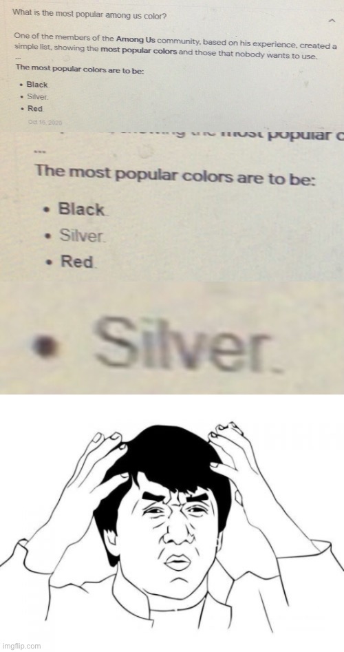 New update adds more colors...? | image tagged in memes,jackie chan wtf | made w/ Imgflip meme maker