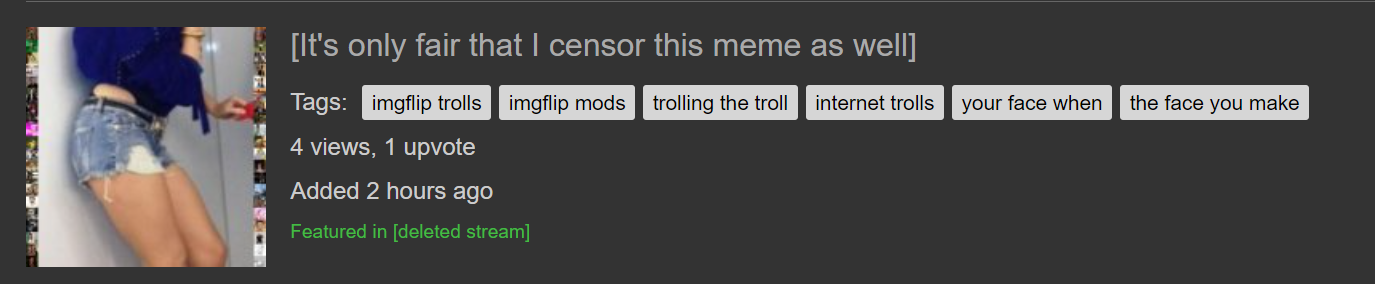 Featured in deleted stream Blank Meme Template