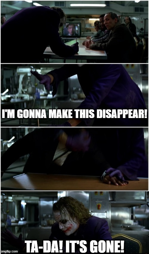 The Joker's Pencil Trick Blank Meme Template