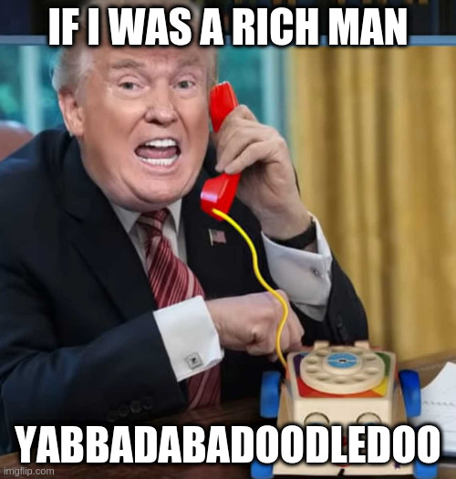 I'm the president | IF I WAS A RICH MAN YABBADABADOODLEDOO | image tagged in i'm the president | made w/ Imgflip meme maker