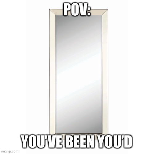 You’ve been you’d | image tagged in mirror | made w/ Imgflip meme maker