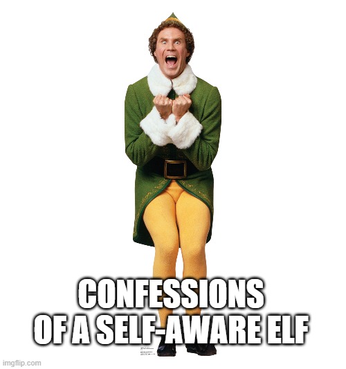 Christmas Elf | CONFESSIONS OF A SELF-AWARE ELF | image tagged in christmas elf | made w/ Imgflip meme maker