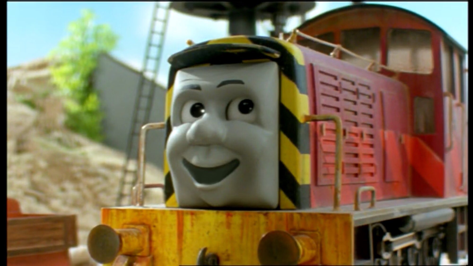High Quality Thomas & Friends Salty the No-Teeth Diesel Engine Blank Meme Template