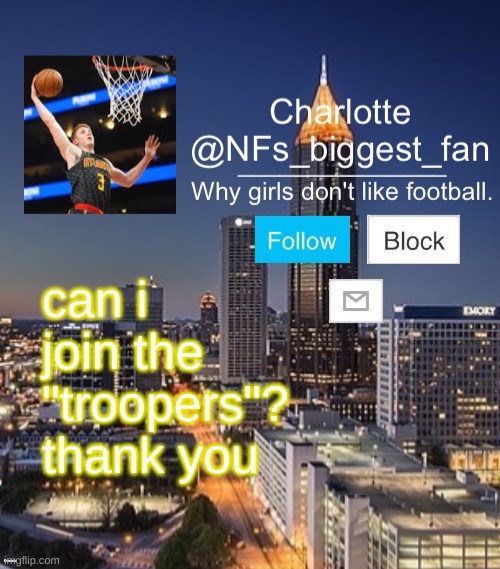 Nfs biggest fan | can i join the "troopers"? thank you; thancc | image tagged in nfs biggest fan | made w/ Imgflip meme maker