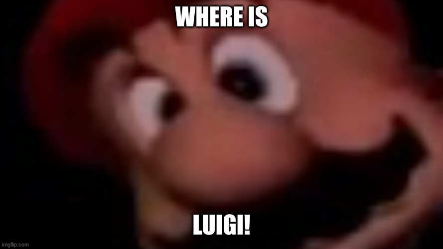 pissed mario | WHERE IS; LUIGI! | image tagged in pissed mario | made w/ Imgflip meme maker