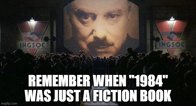 Big Brother 1984 | REMEMBER WHEN "1984" WAS JUST A FICTION BOOK | image tagged in big brother 1984 | made w/ Imgflip meme maker