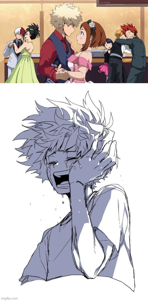 Please don't start a shipping war in the comments I don't want any hate | image tagged in kacchako,sad deku | made w/ Imgflip meme maker