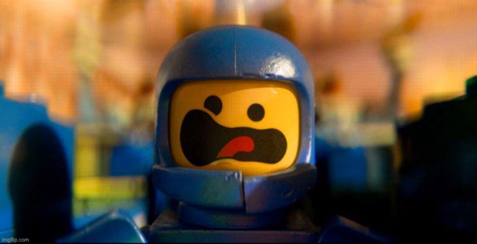 Lego Benny Spaceship Freak Out | image tagged in lego benny spaceship freak out | made w/ Imgflip meme maker