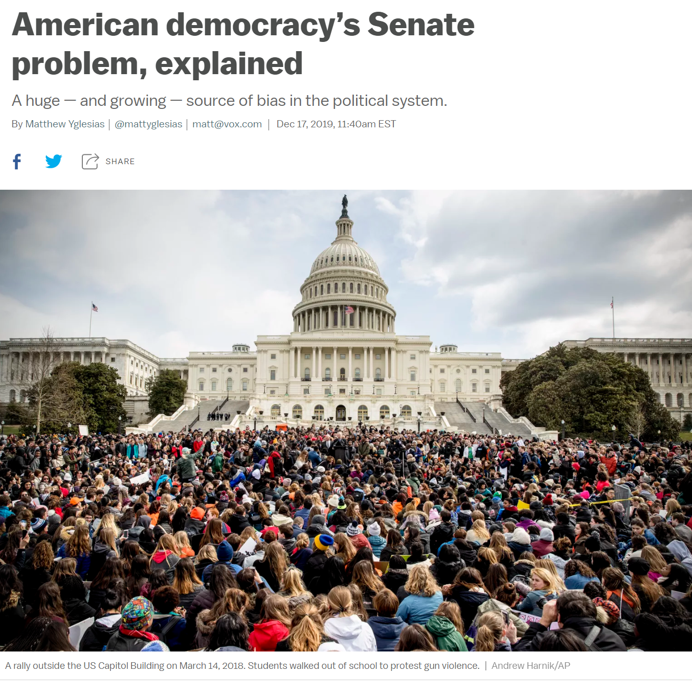 American Democracy's Senate problem Blank Meme Template