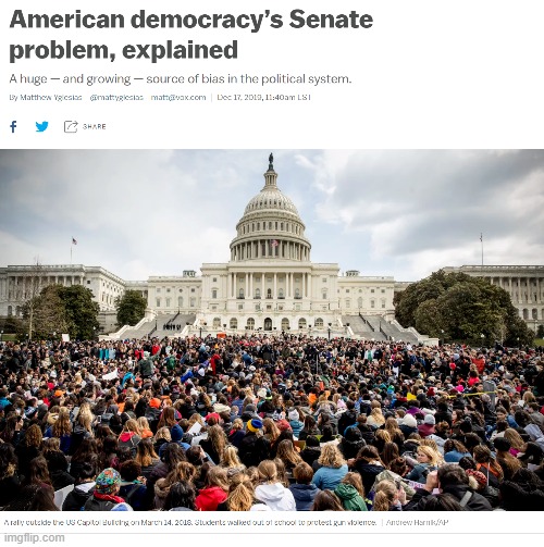 American Democracy's Senate problem | image tagged in american democracy's senate problem | made w/ Imgflip meme maker